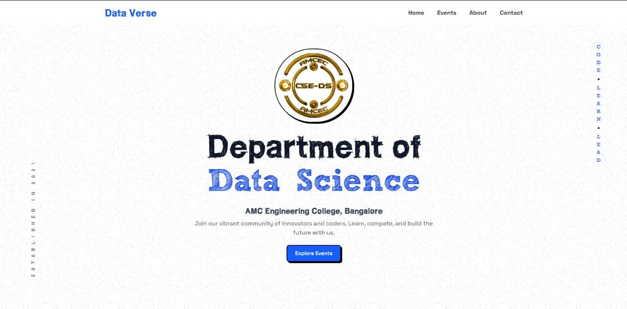 Screenshot of DataVerse